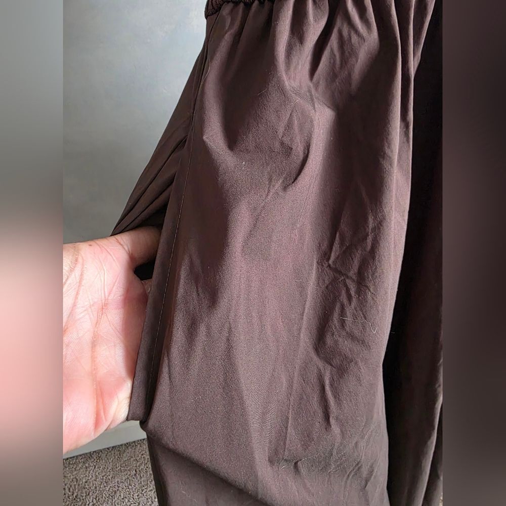 Elsie Mixed Media Maxi Dress in Cocoa by Elan Mock Neck Sleeveless Sz M NWT - Picture 7 of 10